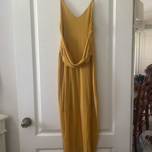 Ribbed Yellow Express Dress
